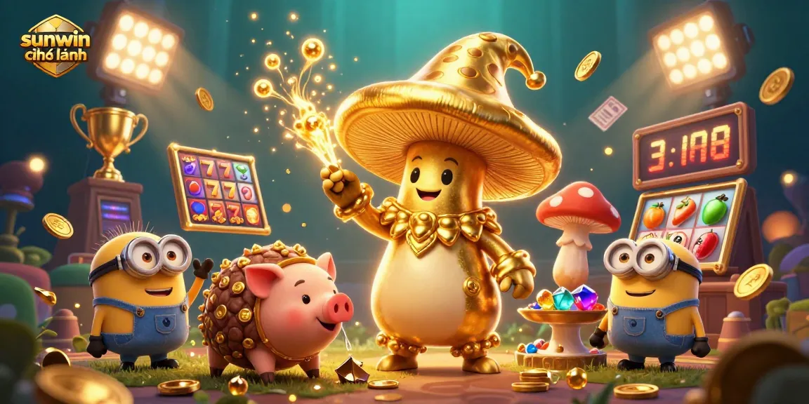 Experience excitement with sunwin chính hãng through vibrant 3D details of magical treasures and dynamic gaming elements.